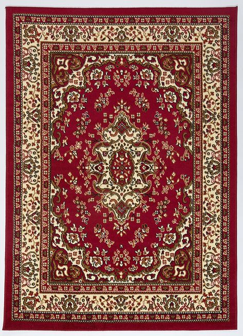 Antep Rugs Kashan King Collection Himalayas Oriental Polypropylene Indoor Area Rug (Maroon/Beige, 5' x 7') Maroon Carpet, Rug Sizes, Rug Black, Carpet Cleaner, Beige Area Rugs, Indoor Area Rugs, Throw Rugs, Floor Coverings, Persian Rug