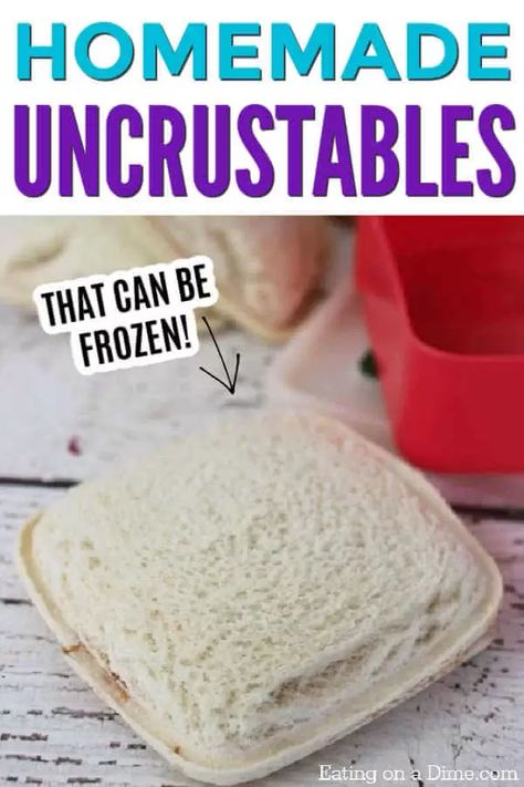 Toddler Approved Meals, Diy Uncrustables, Homemade Uncrustables, Easy Lunch Ideas For Kids, Diy Lunchables, Freezer Lunches, Desserts No Bake, Easy Lunches For Kids, Lunch Ideas For Kids