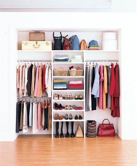 Maximize Small Closet Space, Maximize Small Closet, Small Closet Shelving, Organize Closet Space, Maximize Closet Space, Small Closet Space, Simple Closet, Big Closets, Open Closet