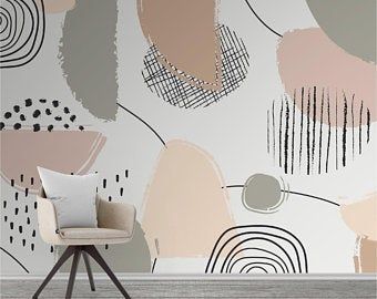 Photo Mural, Dekorasi Kamar Tidur, Wallpaper Wall, Abstract Wallpaper, My New Room, Panel Design, Stick Wallpaper, Wall Mural, Peel And Stick Wallpaper