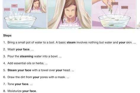 This is how you steam your face Hot Water Steam For Face, Diy Face Steamer, Steam Face Benefits, How To Steam Your Face, How To Steam Face, Face Steaming Routine, Steam Your Face At Home, Face Steam, Steaming Your Face