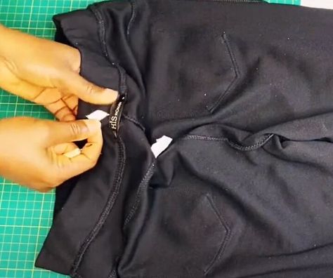 Easy Sewing Hack: How to Adjust the Waist on Pants How To Tighten Waist Of Pants, Hack For Loose Pants, Sewing Pants Waist Smaller, Take In Pants Waist, Loose Leggings, Diy Clothes Hacks, Big Pants, Baggy Sweatpants, Formal Pants