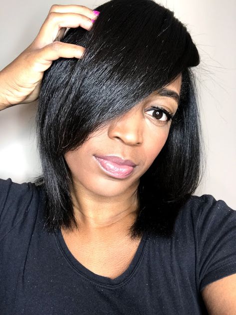 Yes! Your relaxed hair can be healthy! Mid Length Hair Styles, Natural To Relaxed Hair, Relaxed Hair Journey, Healthy Relaxed Hair, Relaxed Hair Care, Perm Hair, Natural Hair Conditioner, Dark Curly Hair, Hair Care Remedies