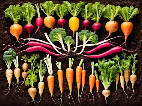 Discover a variety of subterranean delights with our comprehensive list of vegetables that grow underground, from tubers to edible roots. Check more at https://listofthis.com/list-of-vegetables-that-grow-underground/ Edible Roots, List Of Vegetables, Growing Vegetables