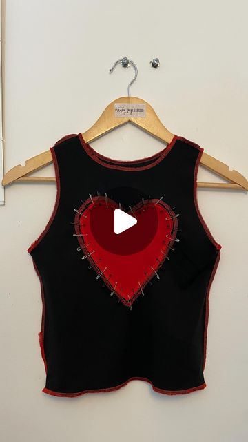 Safety Pin Shirt Diy, T Shirt Safety Pin, Diy Shirt With Safety Pins, Safety Pin Heart Shirt, Shirts With Safety Pins, Shirt With Safety Pins, Safety Pin Shirt, Diy Cut Shirts, 15 % Off