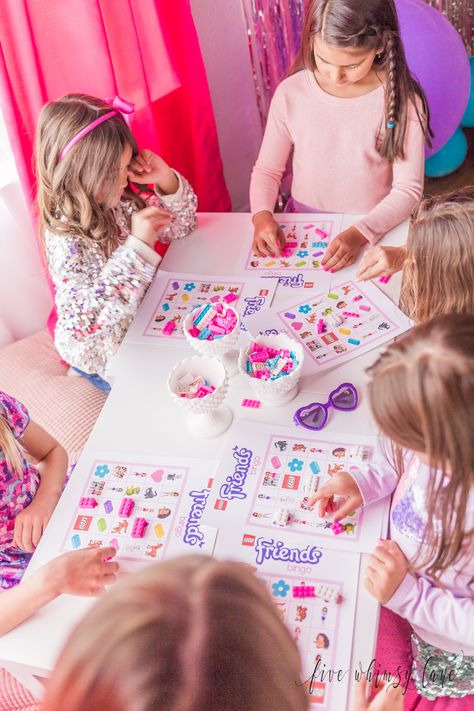 BFF Bash: Lego Friends Inspired Birthday Lego Friends Party Ideas, Girl Lego Birthday Party, Girls Lego Party, Girls Lego, Lego Friends Birthday Party, Lego Friends Birthday, Lego Friends Party, Lego Theme, Girl Parties