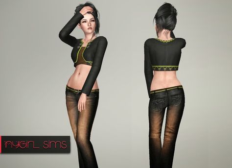 Large Pocket Grunge Jean ~ NyGirl Sims Sims Custom Content, Sims 3 Clothing, Sims 3 Cc Clothes, Sims 3 Cc Finds, Sims 3 Mods, Grunge Jeans, Sims 4 Body Mods, Free Sims, Y2k Jeans