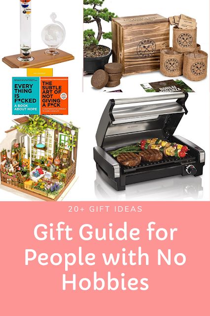 A Gift guide for people with no hobbies. Text over photos of gifts. Gifts Everyone Can Use, Gifts For Random People, Gifts People Will Actually Use, Unique Gifts For Adults, Gifts For Weird People, Gifts For Hoarders, Gifts For Smart People, Gifts For Lazy People, Gifts For Someone You Dont Know Well