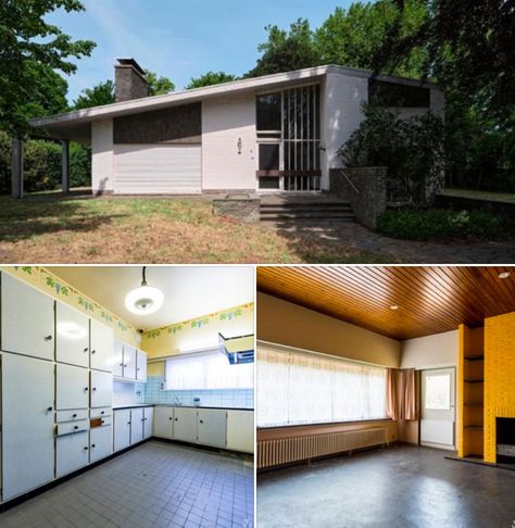 Modernist House, Modern Renovation, Oh Yes, Renovation Project, Pretty Much, Midcentury Modern, Bungalow, Belgium, 20th Century