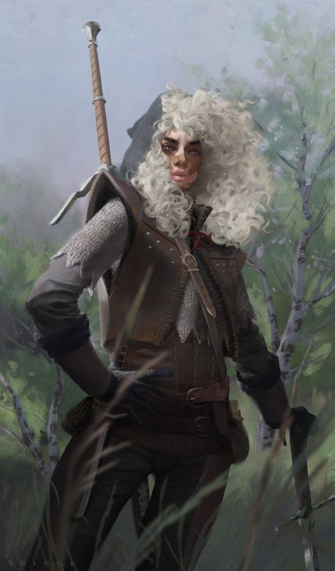 Witcher Fan Art, Witcher Art, Arte Fantasy, Fantasy Rpg, Fantasy Inspiration, Monster Hunter, Medieval Fantasy, Character Creation, Dnd Characters