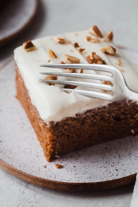 Spice Cake Sheet Cake, 9x13 Cake, Buttermilk Frosting, Moist Spice Cake, Cake Sheet, Cheese Frosting Recipe, Cake With Cream Cheese Frosting, Cream Cheese Frosting Recipe, Frosting Recipe