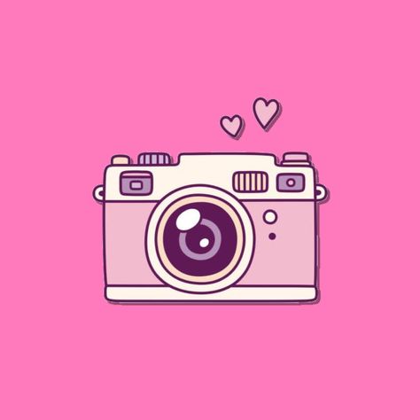 Cute Camera App Icon, Cute Camera Icon, Polaroid Icon, Instagram App Icon, All Apps Icon, Pink Camera, Apps Icon, Pink Photography, Cute Camera