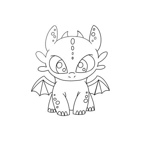 Tootles Dragon Drawing, Toothless Dragon Coloring Page, How To Train Your Dragon Coloring Pages, Little Dragon Drawing, Toothless Coloring Pages, Light Fury Dragon, Toothless And Light Fury, Baby Toothless, Cute Toothless