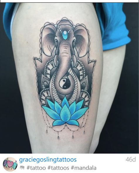 Tattoo ideas from dodgy instagram screenshots... Mandala Elephant Tattoo, Hamsa Hand Tattoo, Protection Tattoo, Ganesha Tattoo, Elephant Tattoo Design, Hamsa Tattoo, Buddha Tattoos, Tree Of Life Tattoo, Elephant Tattoo