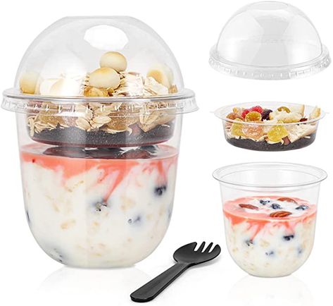 Cereal Parfait, Fruit Parfait Cups, Yogurt Parfait Cups, Cereal Oatmeal, Yogurt Packaging, Parfait Cups, Fruit Cereal, Fruit Parfait, Dessert Packaging