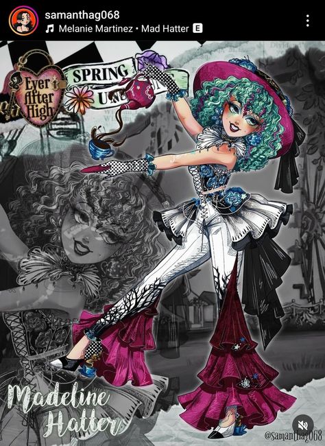 Nina Thumbell, Justine Dancer, Melody Piper, Spring Unsprung, Blondie Lockes, Kitty Cheshire, Darling Charming, Ever After High Rebels, Madeline Hatter