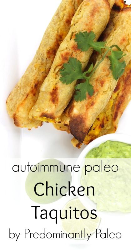 Chicken Taquitos on http://meatified.com #paleo #autoimmunepaleo #glutenfree Autoimmune Paleo Diet, Autoimmune Recipes, Autoimmune Paleo Recipes, Aip Paleo Recipes, Paleo Main Dishes, Chicken Taquitos, Paleo Lunch, Aip Recipes, Velvet Cupcakes