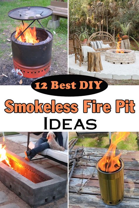 Cheap Easy Fire Pit Ideas, Fire Pit Alternative, Diy Smokeless Fire Pit Ideas, Moveable Fire Pit, Smokeless Fire Pit Ideas Backyard, Smokeless Fire Pit Diy, Diy Portable Fire Pit, Diy Fire Pit Ideas Cheap Simple, Solo Stove Fire Pit Ideas