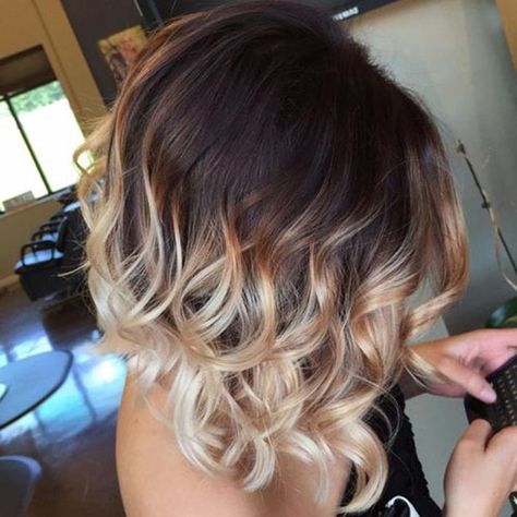 Blonde Ombre Short Hair, Blonde Ombre Bob, Short Hair Brown, Ombre Hairstyles, Best Ombre Hair, Kort Bob, Brown To Blonde Ombre, Blond Ombre, Short Ombre