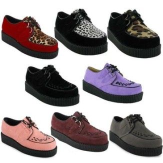 Creepers | The Old Fashioned Blog Goth Shoes, Funky Shoes, Bolo Ties, Dancing Shoes, Psychobilly, Punk Goth, Crazy Shoes, Puma Platform Sneakers, Flat Shoes