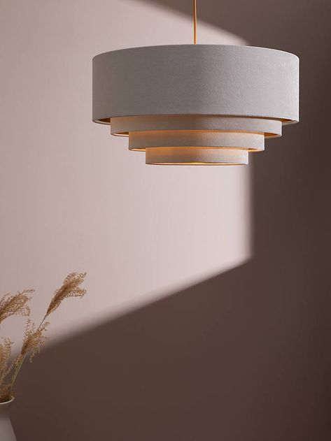 John Lewis Grande Tiered Velvet Easy-to-Fit Ceiling Shade, Cream Tiered Ceiling, Velvet Bedroom, Dream Future, Ceiling Lamps Bedroom, Ceiling Lamp Shades, Bedroom Lamp, Indoor Lamp, Ceiling Shades, Bedroom Ceiling