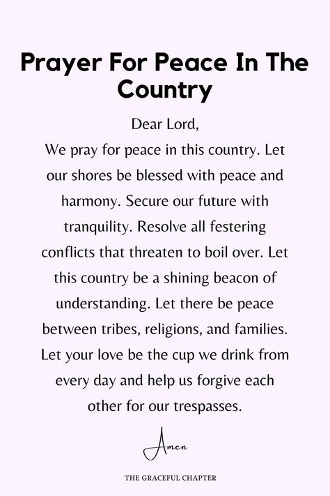 Prayer For Peace In The World, Pray For Our Country, Prayer For The Nation, Prayer For Our Country, Prayers For Direction, Prayers For Peace, Intercession Prayers, Midnight Prayer, The Graceful Chapter