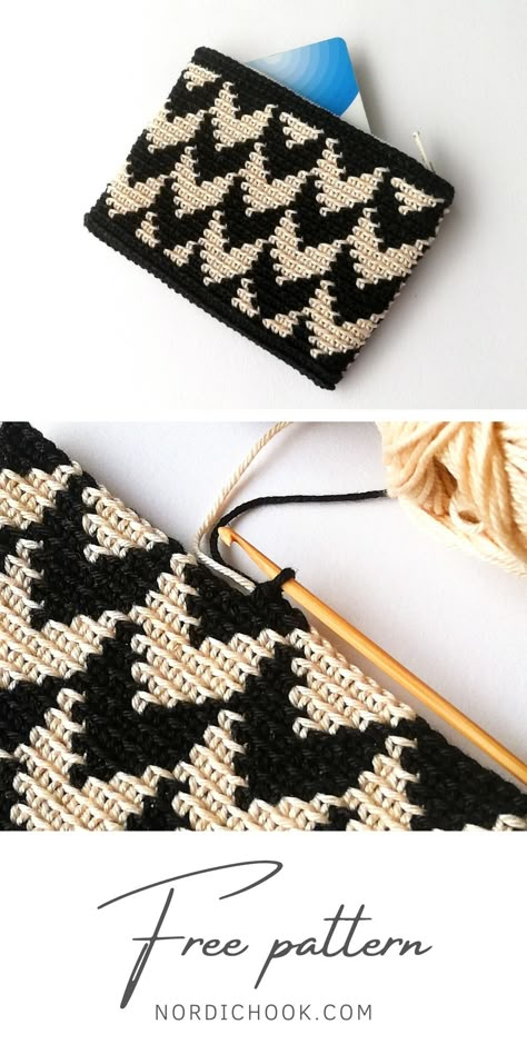 Tapestry crochet zipper pouch Mila - Free pattern Crochet Zipper, Crochet Bag Pattern Free, Crochet Pouch, Tapestry Crochet Patterns, Pola Kristik, Crochet Clutch, Crochet Handbags Patterns, Handbag Pattern, Crochet Purse Patterns