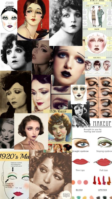 1020s Makeup, 1929s Makeup, 1920s Smokey Eye, 1940s Makeup Look, 1890s Makeup, 1920s Eyebrows, 1920s Makeup Gatsby Roaring Twenties, 1900 Makeup, 1920s Eyeshadow