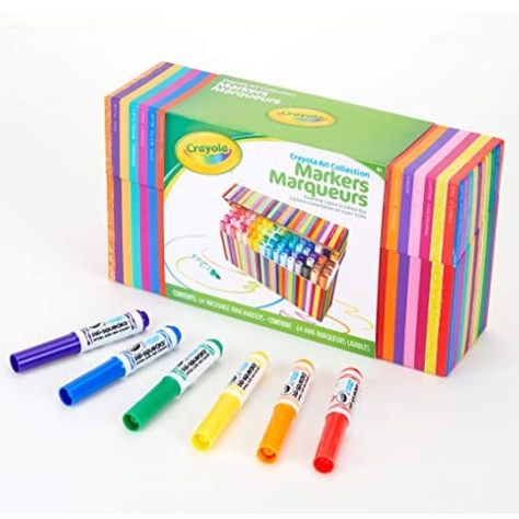 Markers Crayola, Marker Collection, Crayola Markers, Marker Storage, Art Supply Organization, Rainy Day Crafts, Loose Leaf Paper, Mini Marker, Marker Set