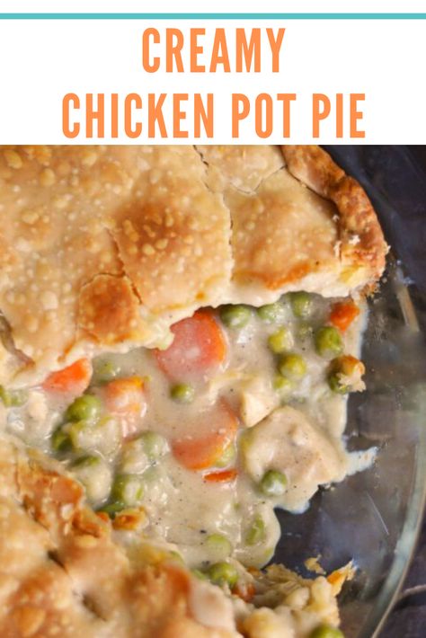 Creamy Chicken Pot Pie Recipe, Homemade Chicken Pot Pie Recipe, Pot Pie Recipe Easy, Beef Pot Pie, Pie Chicken, Easy Chicken Pot Pie Recipe, Creamy Chicken Pot Pie, Chicken Pot Pie Filling, Beef Pot Pies