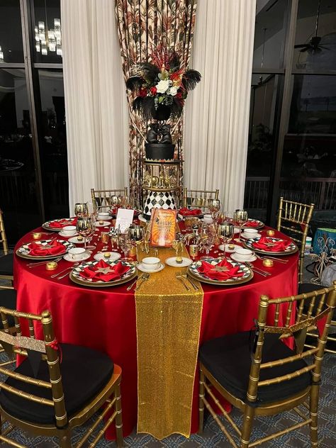 Circus Gala Decor, Night Circus Party Theme, Circus Theme Quinceanera, Circus Table Setting, Greatest Showman Quinceañera, Circus Gala Theme, Circus Sweet 16, Elegant Circus Theme Party, Circus Dinner Party