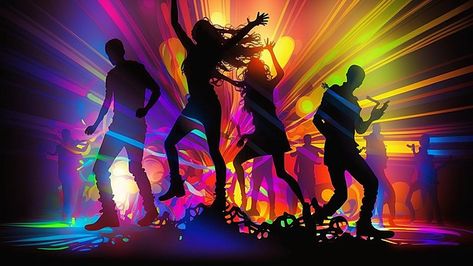 Horizontal Images Aesthetic, Party Background Wallpapers, Party Lights Aesthetic, Dancing Background, Neon Light Background, Shadow Character, Horizontal Background, Character Male, Party Dress Night