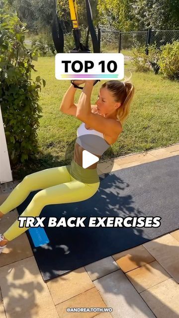 ANDREA TOTH on Instagram: "🔥New video on my YouTube channel! Unleash your strength with the best TRX Back Exercises 💪🏼Ready to build a powerful back? Choose your favorite and add it to your next upper body routine!👏🏼 Dive in now! #linkinbio
.
.
@ips.photo.video 
#andreatothtrx #besttrxworkouts #trxqueen #trxworkout #trxyoutube #sculpt #strengthen #succeed #suspensiontraining #trxhungary #teamandreatothtrx #trxbackexercises #besttrxexercises #trxupperbody" Trx Back Exercises, Bootcamp Workout Plan, Upper Body Routine, Trx Yoga, Trx Class, Body Routine, Trx Workouts, Suspension Training, Boot Camp Workout