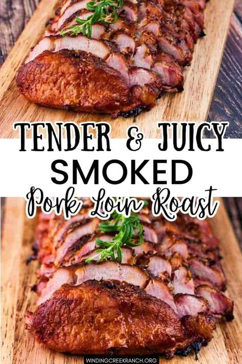 Tender & Juicy Smoked Pork Loin Roast Pork Spice Rub, Traeger Pork Loin, Smoked Pork Loin Roast, Smoked Pork Roast, Best Leftovers, Smoked Pork Loin Recipes, Smoked Pork Tenderloin, Grilled Pork Loin, Smoked Pork Loin