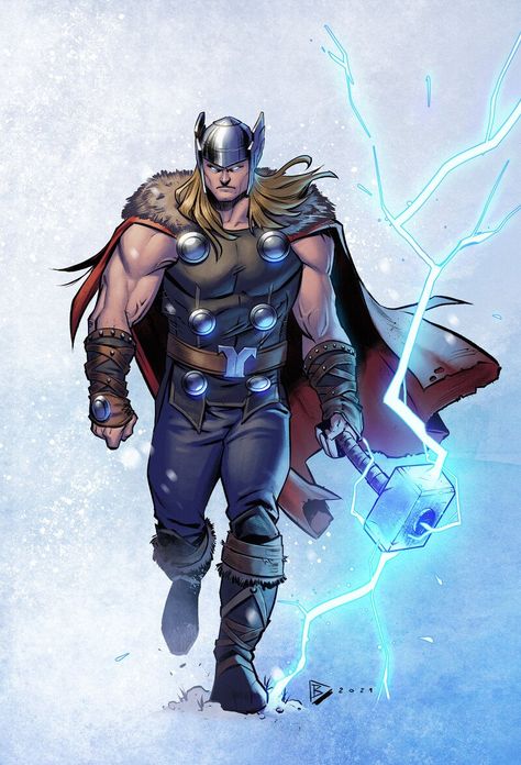 Mcu Art, Thor Characters, Thor Comic Art, Thor God Of Thunder, Thor God, Thor Art, Thor Comic, Thor Odinson, God Of Thunder