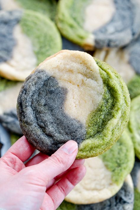 Matcha Black Sesame Neapolitan Cookies - Mochi Mommy Neapolitan Cookie, Neapolitan Cookies Recipe, Matcha Black Sesame, Black Sesame Dessert, Neapolitan Cookies, Matcha Cookies Recipe, Sesame Recipes, Black Sesame Paste, Matcha Mochi