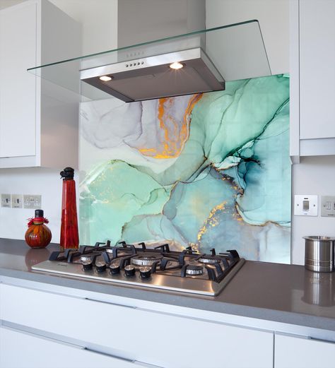 Glass Splashback Kitchen, Printed Glass Splashbacks, Glass Backsplash Kitchen, Glass Splashbacks Kitchen, Kitchen Splash Back, Kitchen Cooker, Glass Splashbacks, Kitchen Splashbacks, Kitchen Backsplash Designs