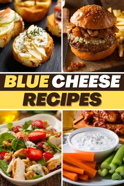 These blue cheese recipes couldn't be any tastier! From dip to salad to pizza, make blue cheese the main attraction with these dishes. Things To Do With Blue Cheese, Recipes Using Blue Cheese, Recipes With Blue Cheese, Bleu Cheese Recipes, Cheese Recipes Dinner, Chicken Blue Cheese, Turkey Cutlet Recipes, Blue Cheese Chicken, Blue Cheese Recipes