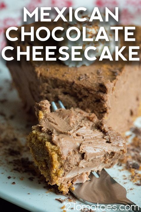 Mexican Chocolate Cheesecake, Mexican Hot Chocolate Cheesecake, Mexican Cheesecake, Chesse Cake, Breakfast Cakes, Mexican Desserts, Old Fashioned Bread Pudding, Cheeseburger Pie, Mexican Night