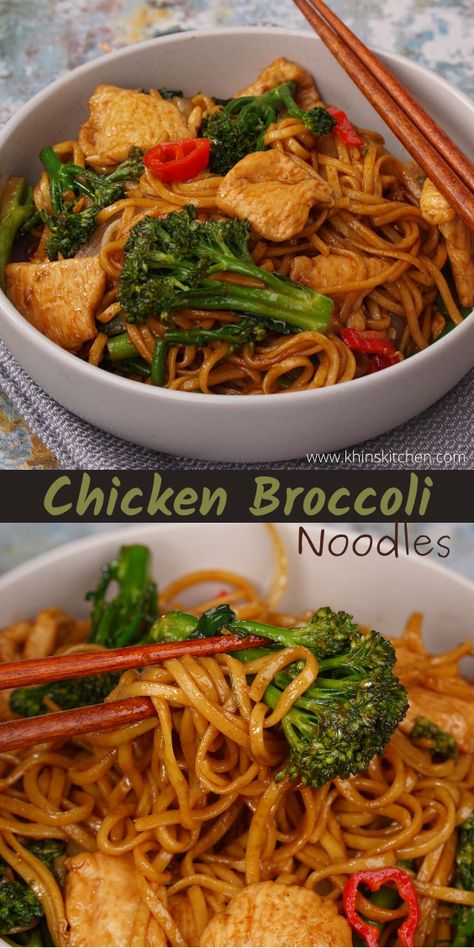 Chicken Breast And Noodles Recipe, Rice Noodles And Chicken, Easy Chicken Noodle Stir Fry, Broccoli Noodles Recipes, Healthy Egg Noodle Recipes, Rice Noodle Bowls Healthy, Noodles And Broccoli Recipes, Chicken Broccoli Stir Fry Noodles, Asian Noodle Dishes Chicken