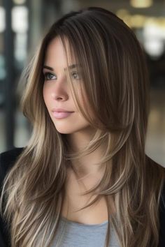 Long Hair With Long Layers Around Face, Haircut Inspo For Square Face, Best Hairstyles For Long Straight Hair, Long Hair Shaped Around Face, Hair Color Long Straight Hair, Face Frame Long Hair Straight, Straight Feathered Hair, Long Layers For Square Face, Soft Framing Layers