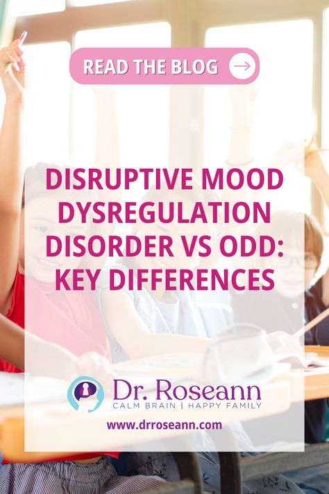 DMDD or Disruptive Mood Dysregulation Disorder is a recent diagnosis in the DSM-5 designed for children with severe temper outbursts that are disproportionate to the situation. On the other hand, Oppositional Defiant Disorder (ODD) is a behavioral disorder in children and adolescents, marked by a consistent pattern of angry, argumentative, and defiant behavior. Want proven strategies to help your child thrive? Save this pin and read the full blog at www.drroseann.com. Odd In Children, Disruptive Mood Dysregulation Disorder, Mood Dysregulation, Defiant Behavior, Self Regulation Strategies, Oppositional Defiant Disorder, Brain Mapping, Dsm 5, Workplace Wellness