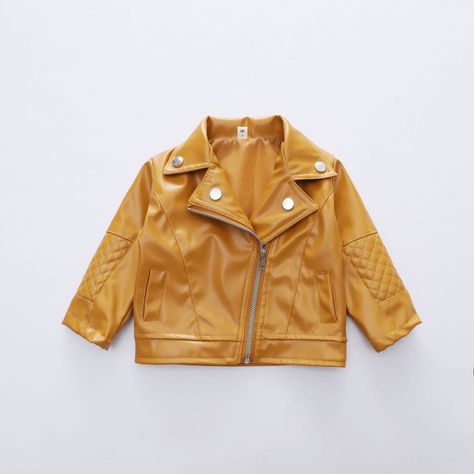 Leather Coat Jacket Girls Boys Faux Kids Cool Baby Biker Zip Up Outwear Jeckets Childrens Fashion Trends, Short Leather Jacket, Trendy Boy Outfits, Dapper Dudes, Leather Coat Jacket, Cool Baby, Rainbow Outfit, Pu Leather Jacket, Stylish Backpacks