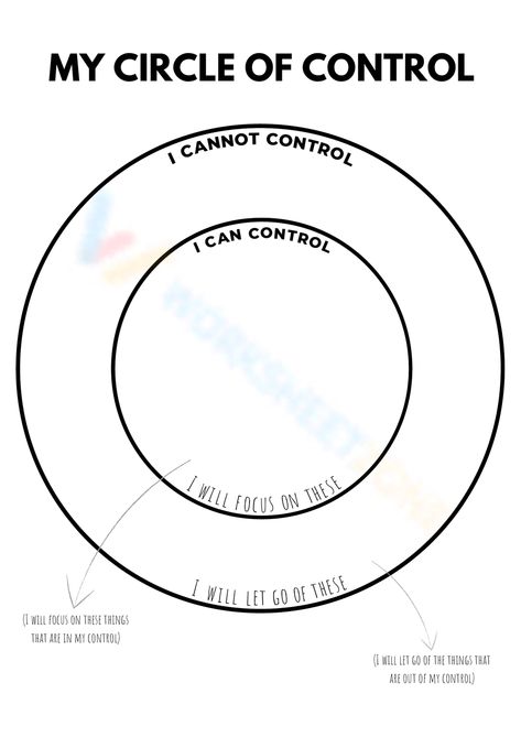 Things I Can Control Worksheet, Productivity Worksheet, Dbt Diary Card, Control Worksheet, Things I Can Control, Superbowl Squares, Circle Of Control, Raffle Tickets Printable, Free Printable Birthday Cards