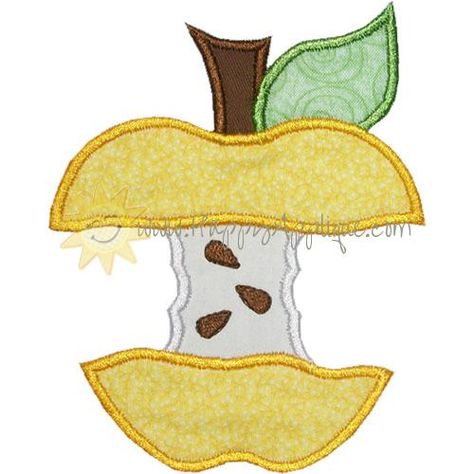 Apple Core Applique Design Fruit Applique Patterns, Doll Applique, Market Painting, Apple Core, Baby Applique, Craft Board, Applique Templates, Phone Aesthetic, Sewing Appliques