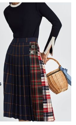 Tartan Skirt Outfit, Tartan Fashion, Checked Skirt, Kilt Skirt, Scottish Fashion, Tartan Skirt, Check Skirt, Rock Outfit, Plaid Outfits