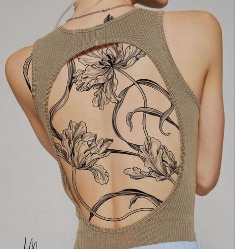 Large Back Tattoos, Feminine Back Tattoos Full, Back Tattoo Inspiration, Feminine Back Tattoos, Tattoos 2023, Blessed Tattoos, Browning Tattoo, Tattoo 2024, Flower Tattoo Back