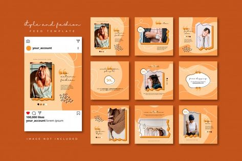 Messages Instagram, Fashion Social Media, Ig Feed Ideas, Puzzle Feed, Instagram Square, Santa Christmas Cards, Advertisement Template, Graphic Design Infographic, Fashion Banner