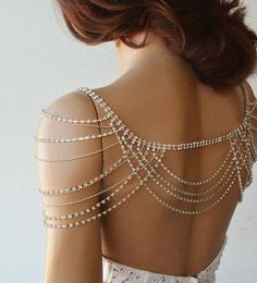 Wedding Body, Bride Jewelry Set, Shoulder Jewelry, Shoulder Necklace, Bride Necklace, Body Chains, Rhinestone Wedding, Shoulder Chain, Luxury Bridal