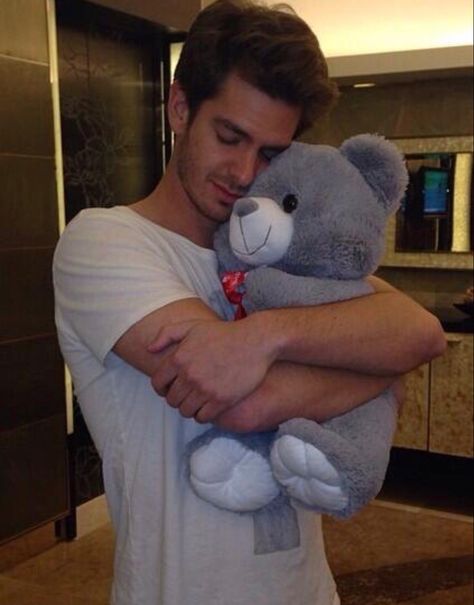 Andrew Garfield, On Tumblr, A Man, Teddy Bear, Tumblr